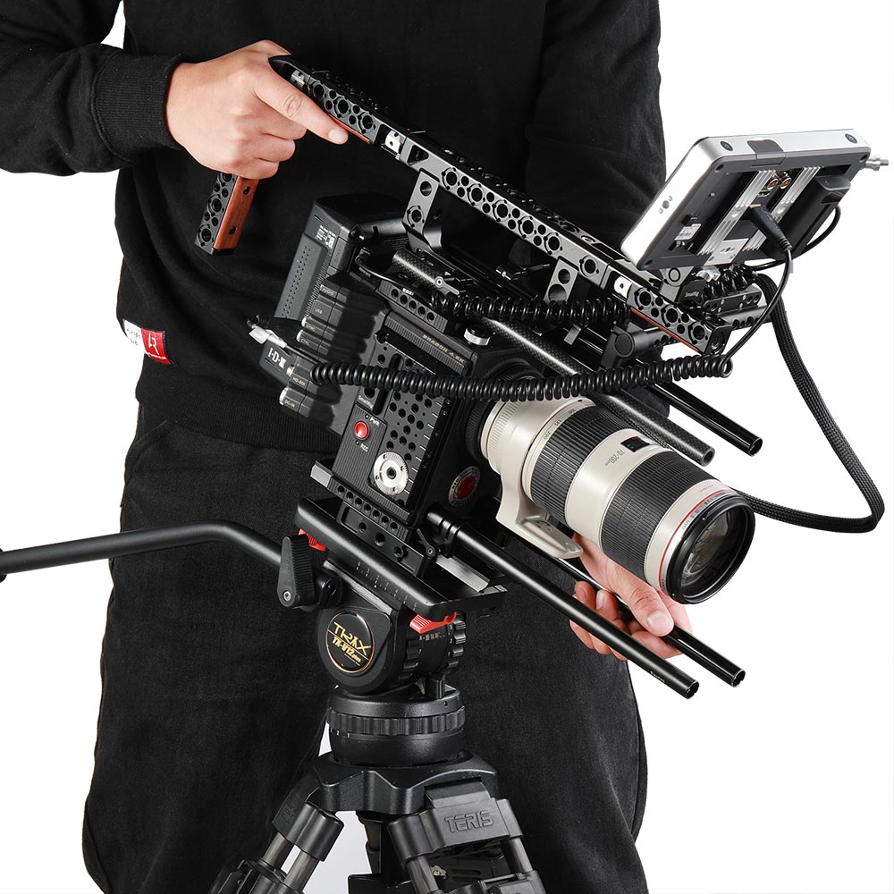 SmallRig – Cage de caméra DSLR, poignée supérieure, Extension droite avec 1/4 trous filetés et trous de localisation Arri, HTR2297