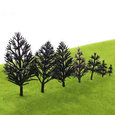 Arquitectura de fabricación de modelos de cada tamaño, modelo de tren a escala ho, n ,g, de plástico en miniatura, brazo de árbol