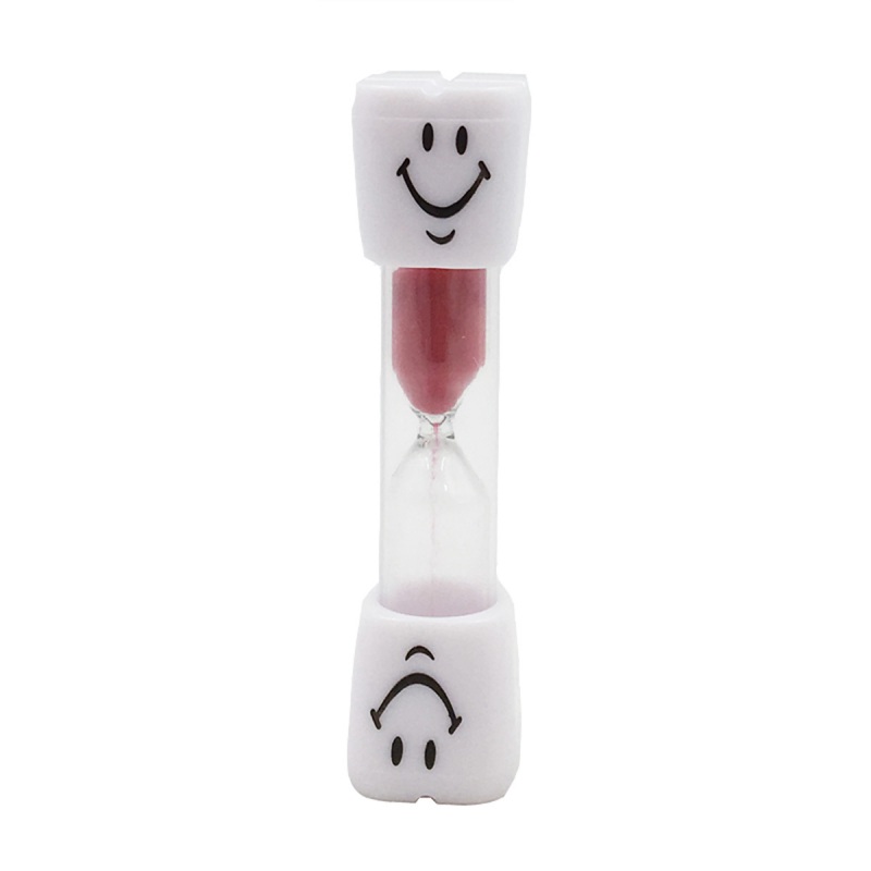 Portable Home Kitchen Cooking Timer Cartoon Smiling Face Hourglass Sand Clock Timer 3 Minutes Timer For Tea/Cafe: Red