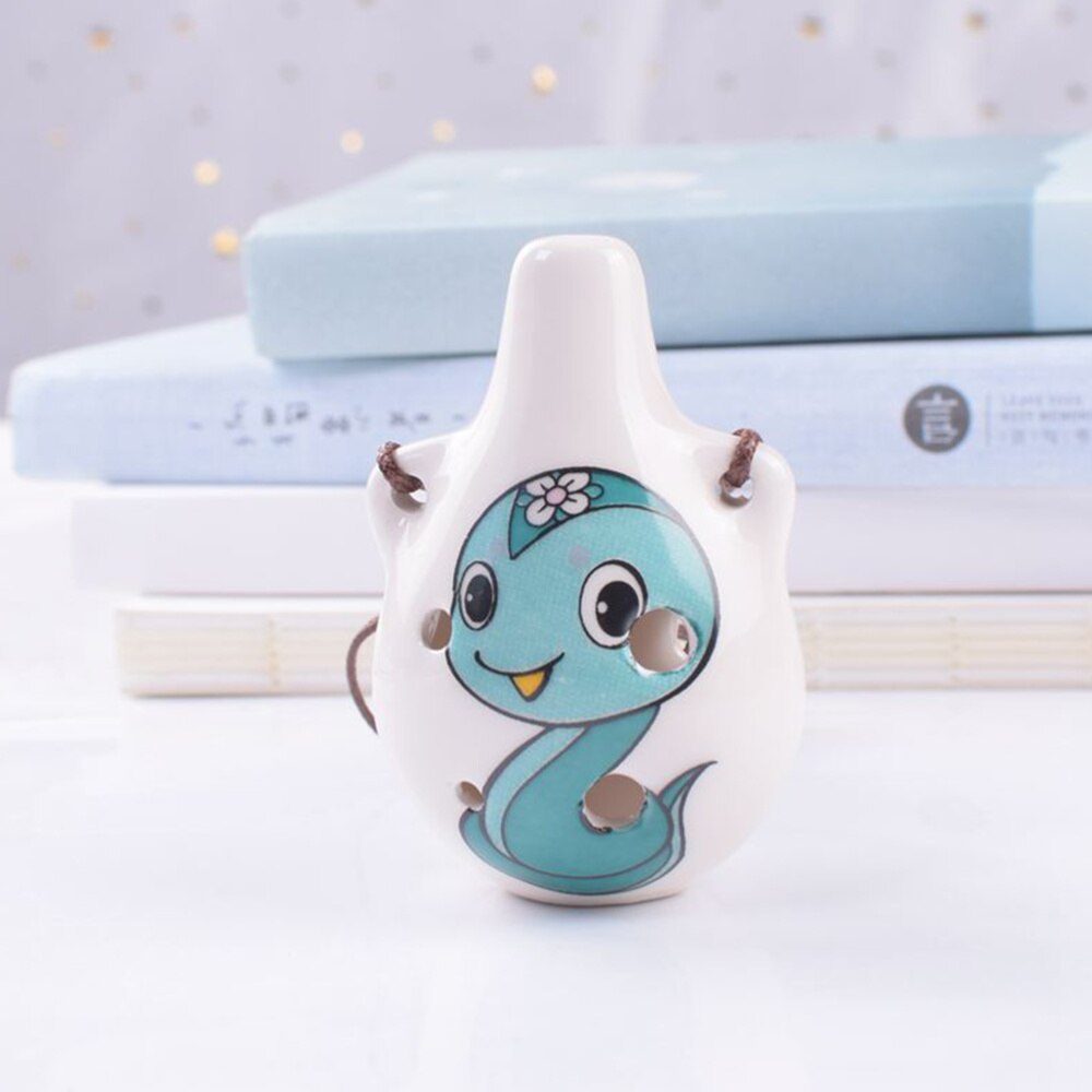 1pc ceramiczne Ocarina przenośny flet okaryna dekoracja na biurko instrument muzyczny prezent Ocarina dla początkujących dzieci dzieci: mieszany kolor 2