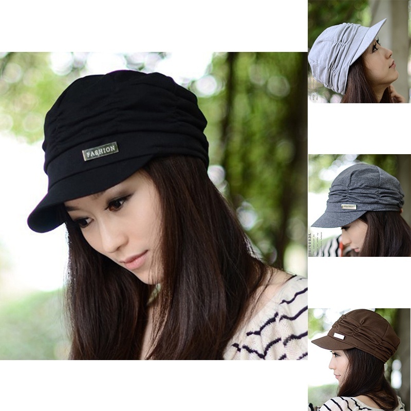 Frauen Falten Hütte Stil Herbst Frühling Weben Baumwolle lässig Weiblichen Accessoires Grau Außen Schwarz retro