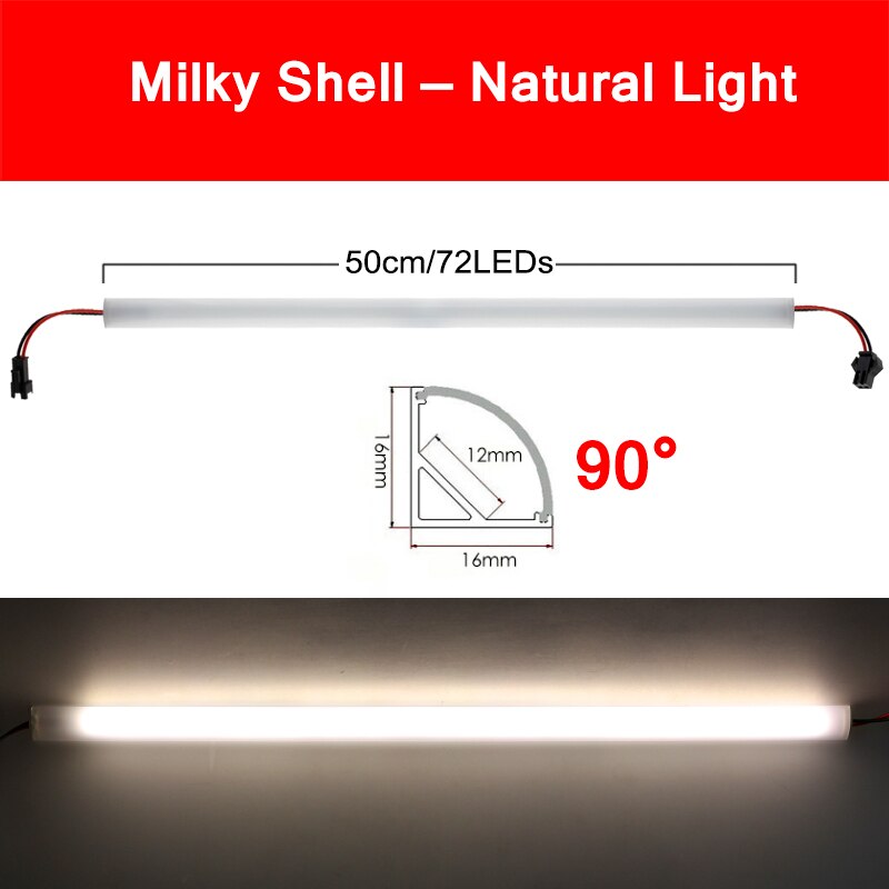 V Shaped LED Bar Light 220V 50cm 72LEDs Wall Corner LED Tubes Kitchen Under Cabinet Light 1-6Pcs Set: PURPLE / Light purple