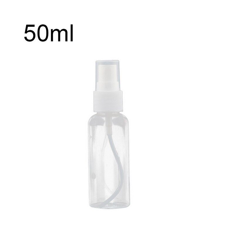 10ml ~ 100ml butelki wielokrotnego użytku podróż przezroczysta plastikowa butelka z perfum Atomizer pusta mała butelka z rozpylaczem toksyczny wolny i bezpieczny: 50ml