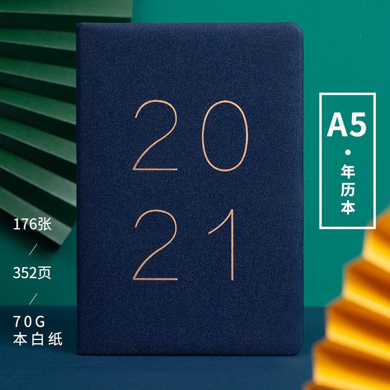 Agendas Weekly Planner Organizer A5 Diary Notebook Monthly Journal Note Book Personal Business Travel Plan Notepad Schedule: blue A