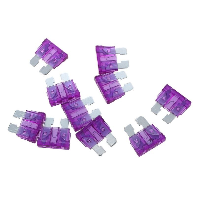 Car Blade Fuse 3A 3AMP Auto Fuses Caravan Purple 10 Pcs