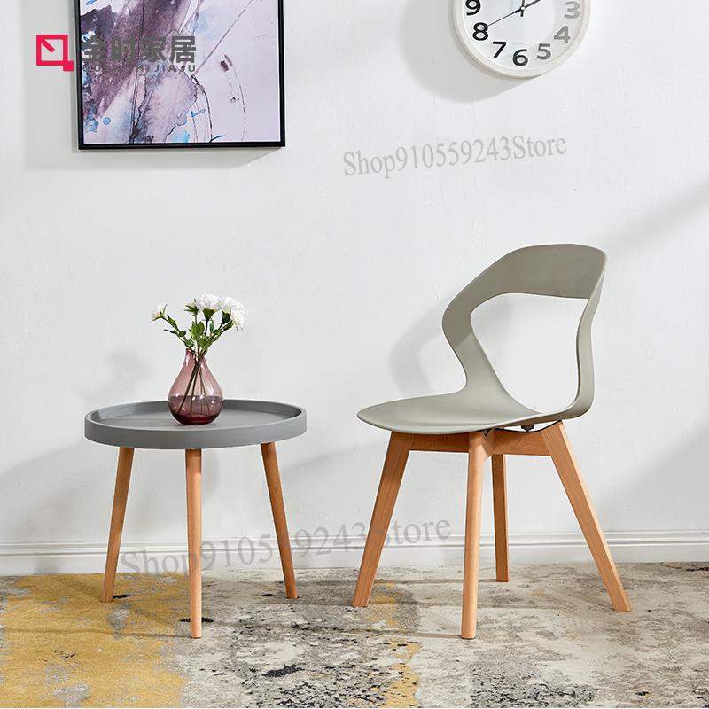 XYQXYQ C-vormige houten tafel, minimalistische bijzettafel