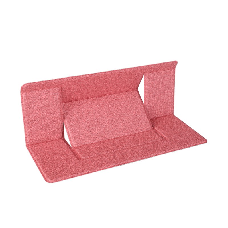 Portable Laptop Stand Adjustable Convenient Laptop Pad Folding Bracket Function Tablet Holder for iPad MacBook Laptop: Pink