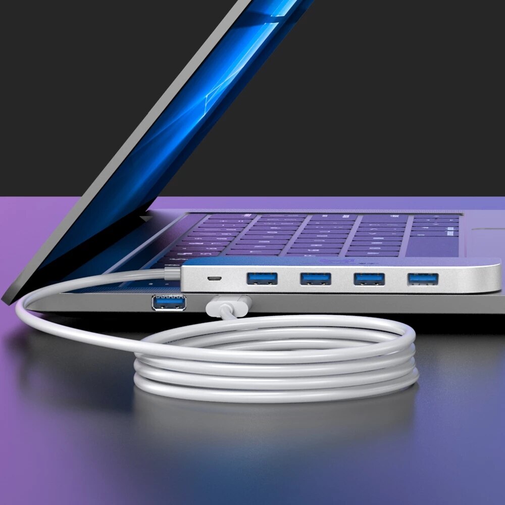 Anmck USB HUB 2.0 4 Ports Hub Ultra Slim Portable USB Splitter For Computer Notebook PC iMac Pro MacBook Air Laptop Mouse