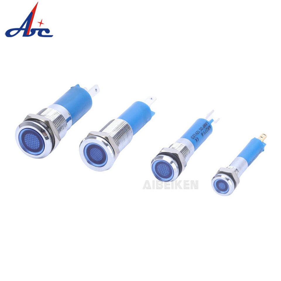 Indicator-Licht Signaal-Lamp Pilot Waarschuwing Geel Waterdichte Groen Rood 24V 220V 6V 3V 12V