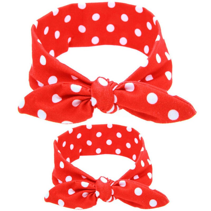 Emmababy Familie Headwear 2 stücke Frauen Kinder Baby Mädchen Elastische Verknotet Turban Haarband Stirnband Headwear: B