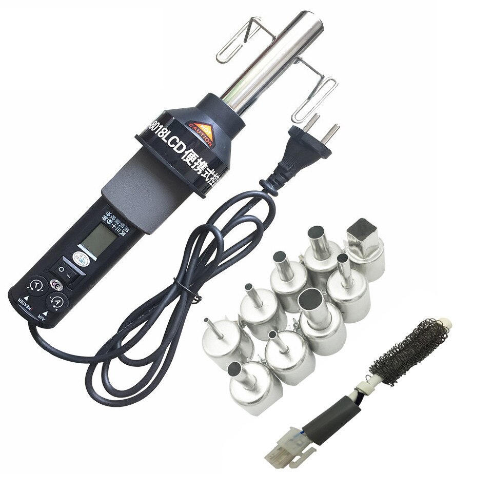 Heteluchtpistool, 220V 450W Lcd Verstelbare Elektronische Warmte Heteluchtpistool Desolderen Soldeerstation Ic Smd Bga
