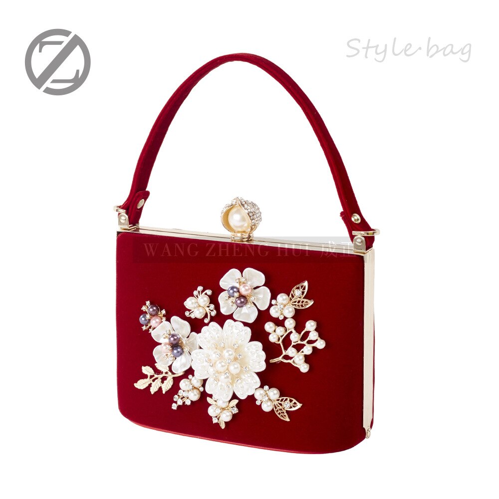 Neue Wildleder frauen Tasche Temperament Diagonal Kreuz Tasche Blume Abendessen Wird Packen Den Name Karte Bit Tasche bequem