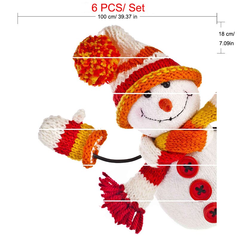Estampilla para escalera de muñeco de nieve, pegatinas decorativas para escaleras, Feliz Navidad, autoadhesivo, pegatina 3D para pared, Mural, papel de pared, decoración del hogar: AG9173