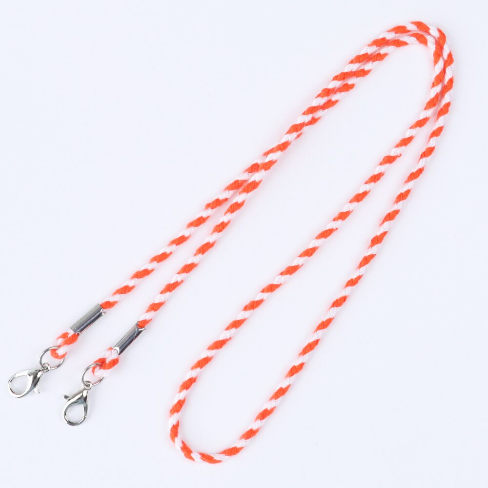 10 stuks/partij masker ophangkoord lanyard 70cm voor het opbergen van maskers maskers bewaren houder houder touw anti-verlies anti masker ophang nek touw: Kleur 10