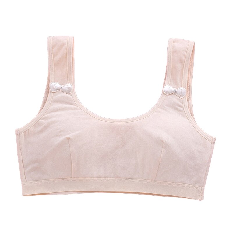 Crop top con spugna imbottita reggiseno da allenamento sportivo per ragazze intimo morbido per reggiseno da allenamento per reggiseno in cotone per ragazze adolescenti: ST