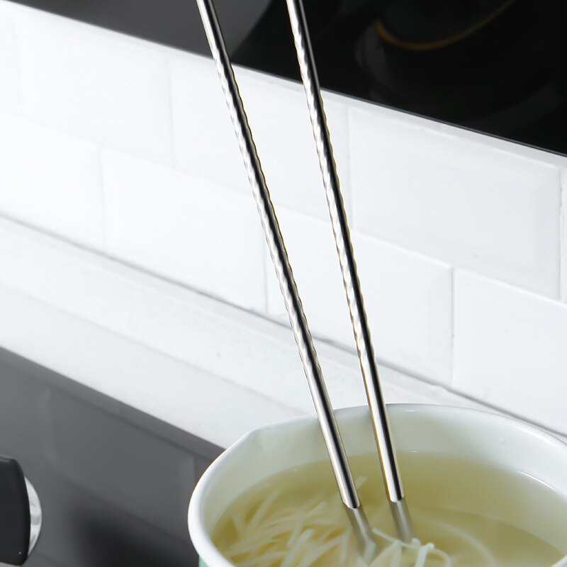Frito Usando palillos chinos cuadrados Superior SUS304 Thincked de acero inoxidable utensilios de cocina todo-en-oneTemperature resistencia