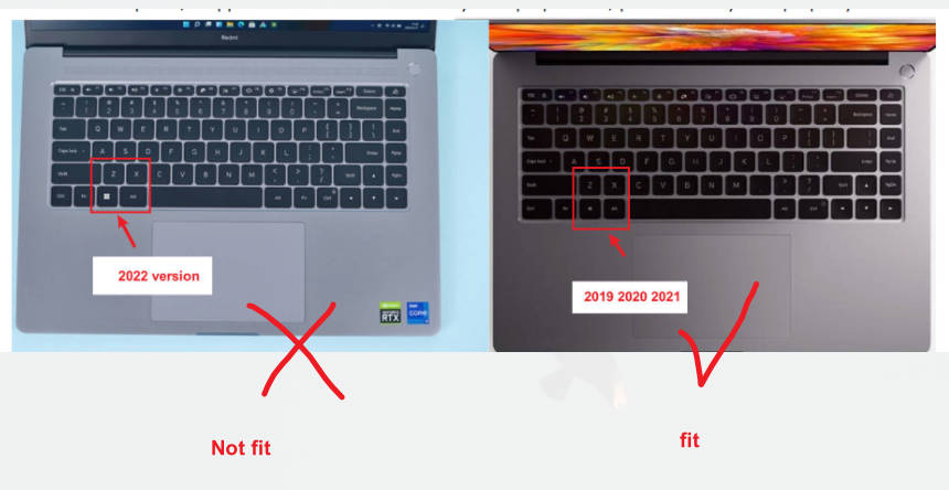 Funda de silicona para Xiaomi RedmiBook 16 / Mi Notebook Pro X 15 , con letras en ruso, español, francés y alemán