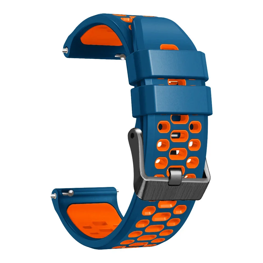 Tofarvet silikone 22mm urrem, åndbar rem til coros pace 3/ apex 46mm urrem til coros apex 2 pro armbånd, armbånd: Sort grøn