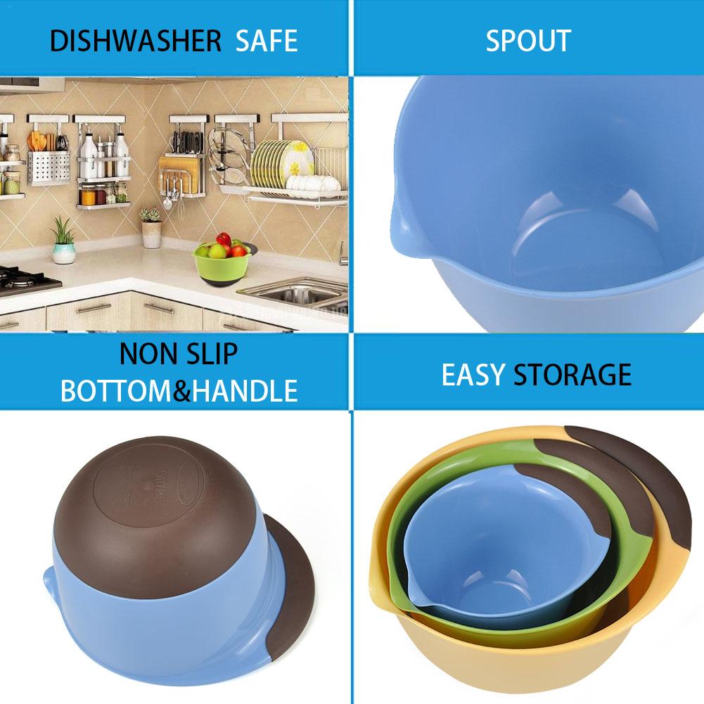 3 stks/set Draagbare Plastic Kommen Herbruikbare Plastic Kommen Wasbare BPA Gratis Granen Kom Snack Dessert Fruit Slakom