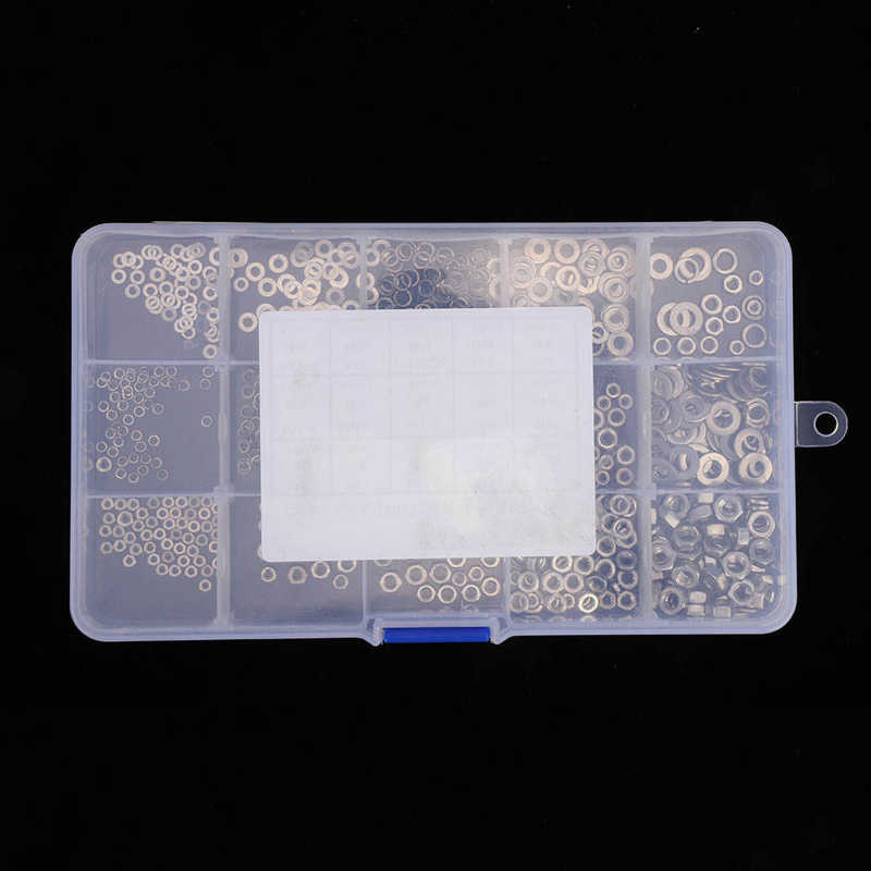 Flat Washer + Spring Washer + Nut Set Stainless Steel Hardware Locking Tools Fastening Hardware Accessories