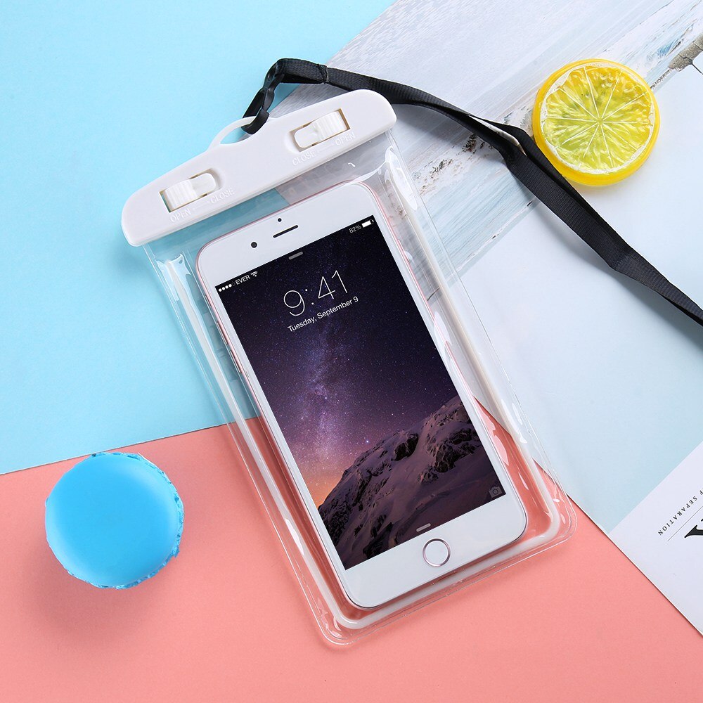 KISSCASE – étui étanche pour Oneplus 7 Pro 7 6T 6, pochette lumineuse pour téléphone portable, étui pour photographie sous-marine Umidigi A5 Pro: White