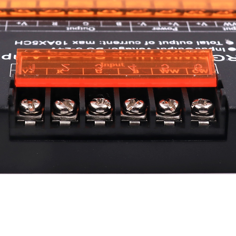 RGB+CCT High Speed Power Signal Amplifier 50A Data Signal Repeater 5CH Channels for 5050 RGBW RGBWW LED Lights Strip 5V 12V 24V