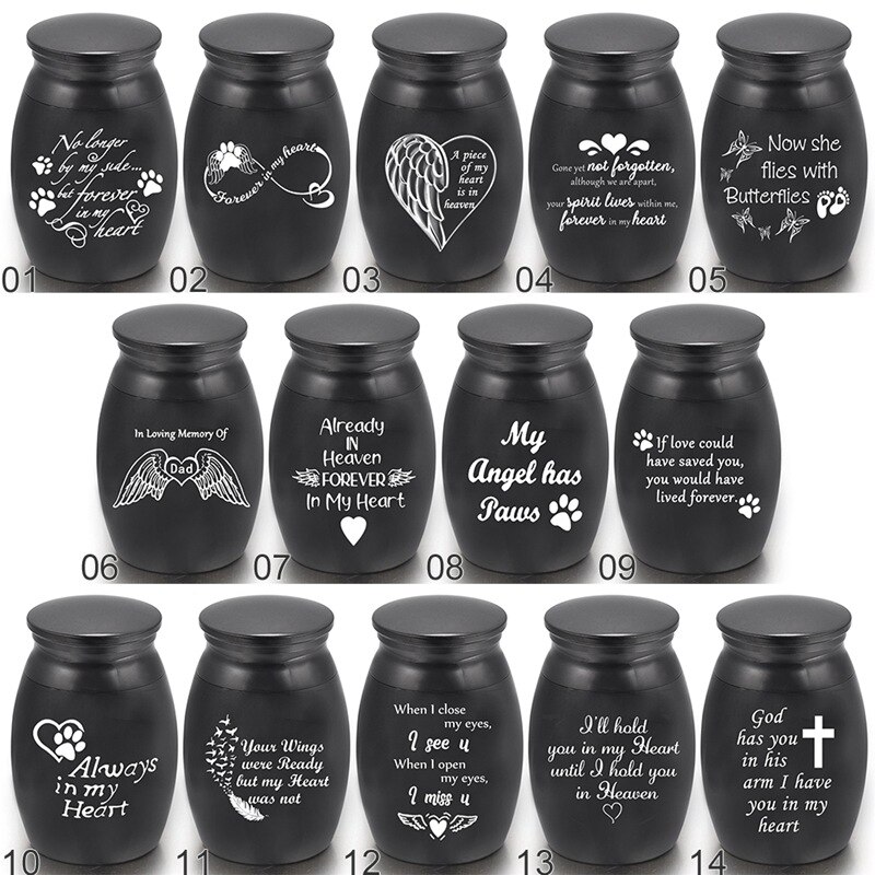 Urna de acero inoxidable para cenizas humanas, caseta para cremación de perros, sin deformación, funerario, pájaros, gatos, contenedor para mascotas, recuerdo