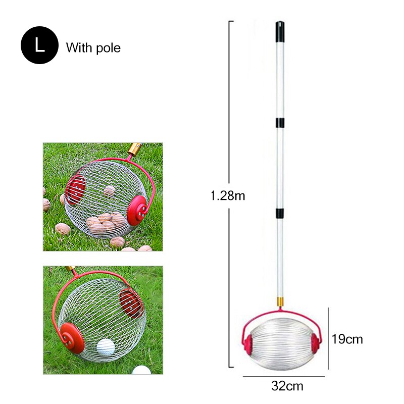 Fruit Picker Collector Harvester Nut Collector Walnut Chestnut Gatherer Catcher Aluminum Alloy Adjustable Garden Picking Tool: Big Ball Set