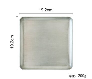 Aluminum Retro Storage Tray Geometric Old Snack Trays Industrial Wind Aluminum Tray Gourmet Photography Props S M L: M