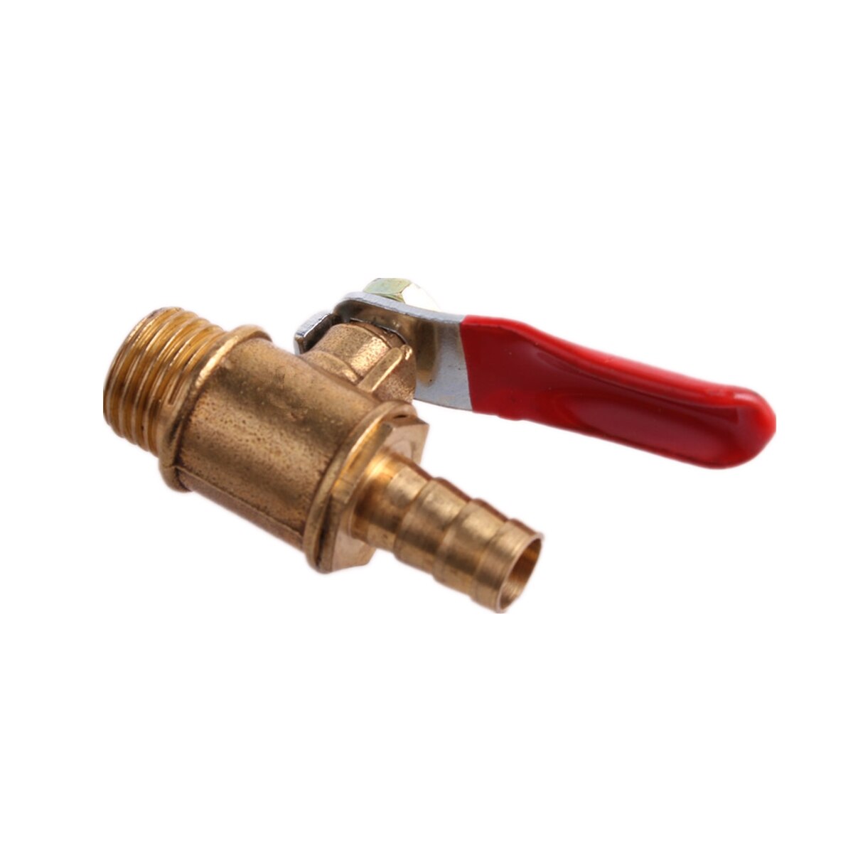 1PC Brass Barbed ball valve 1/8'' 1/2'' 1/4'' Male Thread Connector Joint Copper Pipe Fitting Coupler Adapter