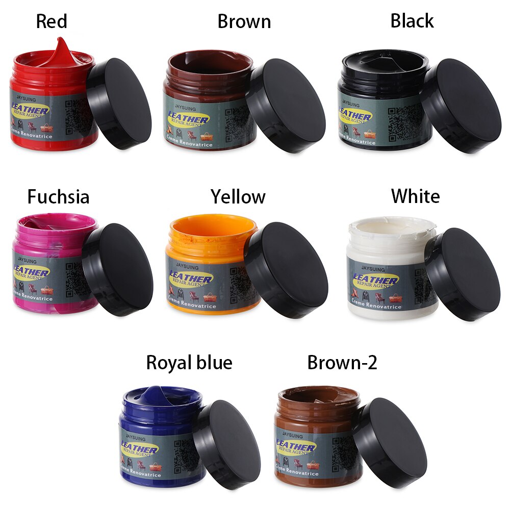 Leather Repair Cream Dye Colour Restorer Color Paste For Car Seat Sofa Car Faded Worn Repair Refurbish Tools Scratch Cracks