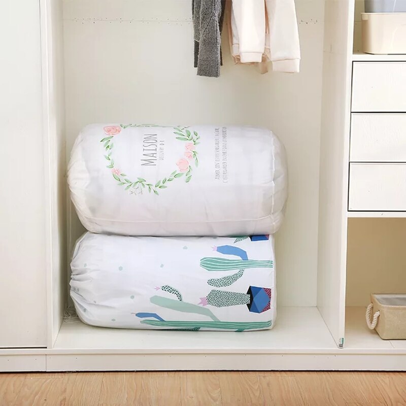Cartoon Bear Storage Bag Beam port Transparent Large Closet Organizer Baby Toy Wardrobe Moistureproof Quilt s