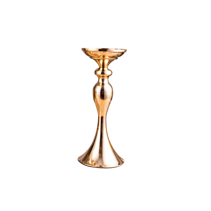 Décoration de mariage, chandelier, Vase à fleurs, porte-bougies, centre de Table, support pour maison, bougeoirs en or