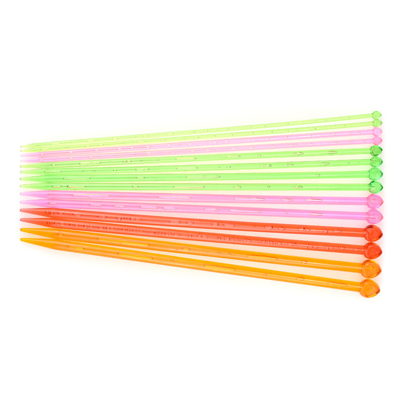 14 stks/set Breinaalden Set Crystal Veelkleurige Breien Naald Tool Voor Breien En Haken DIY Weave Naaien Accessoires