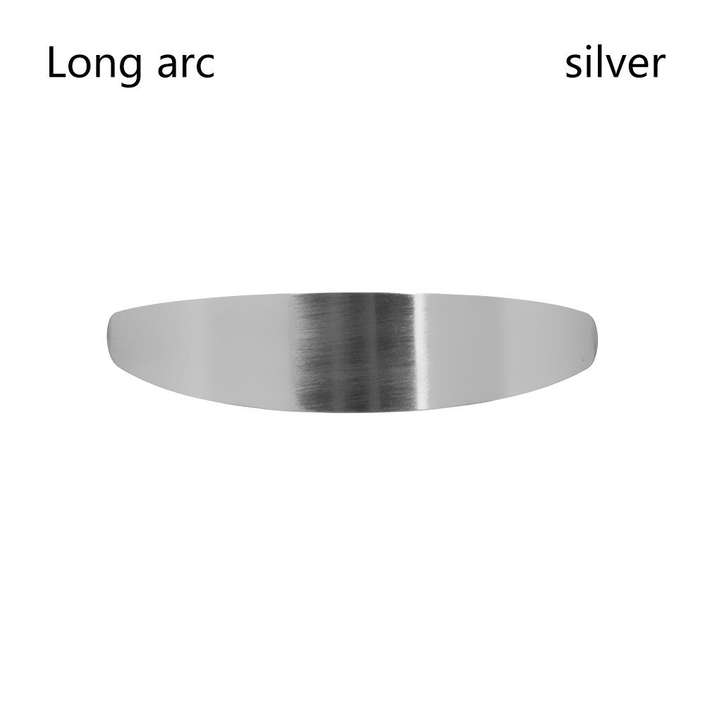 1PC European and American Style Woman Metal Hair Clip Lazy Wind Geometry Hair clip Horsetail Clip Girls Hair Styling Accessories: Long arc Sliver