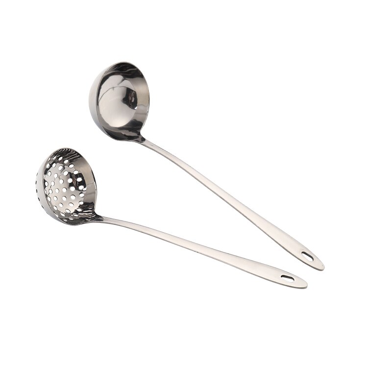Thicken Stainless Steel Soup Ladle Pot Spoon Colander Cookware Rice Dinner Kitchen Spoon Tool For Sauce, Soup, Broth, Gravy