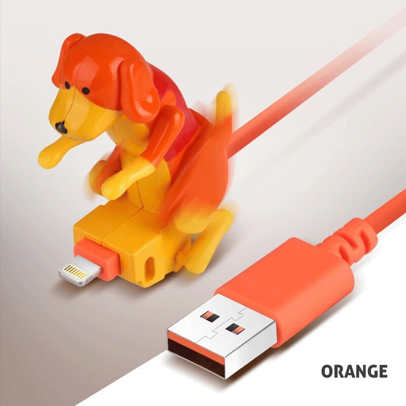 Divertido perro exitado Cable cargador rápido Mini cargador de Cable de 1M de línea de carga de lindo Cable Micro usb Cable De Carga Rápida