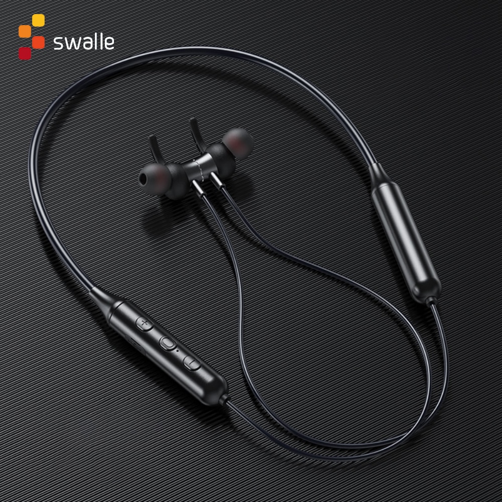 Swalle V5.0 Bluetooth Headset Wireless Sport Earpiece Handsfree With Mic HD call Bluetooth Earphone Earloop Earbuds 6D Stereo