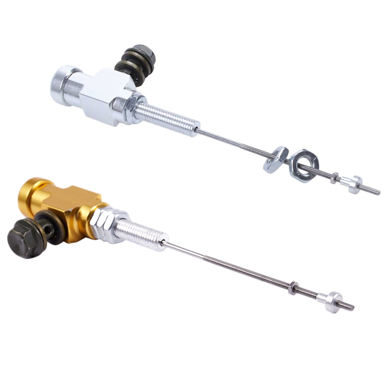 2 stk motorcykel hydraulisk kobling hovedcylinderstangbremsepumpe  m10 x 1.25mm aluminium - guld og sølv: Default Title