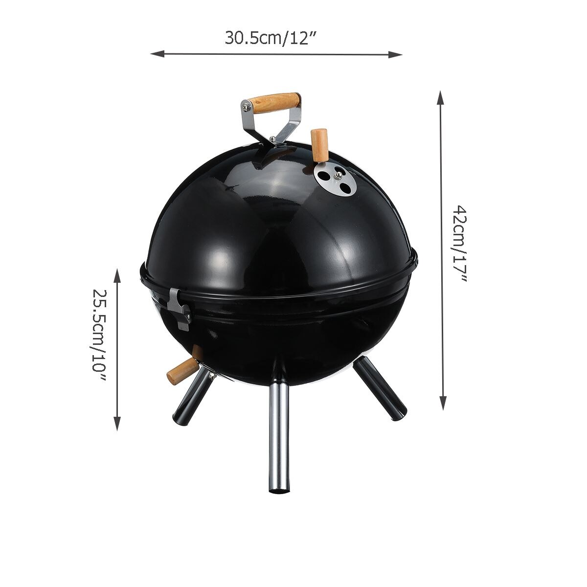 Stainless Steel Charcoal Barbecue Grill Non-stick Barbecue Grills Portable Outdoor BBQ Grill Round Carbon Oven Camping Stove