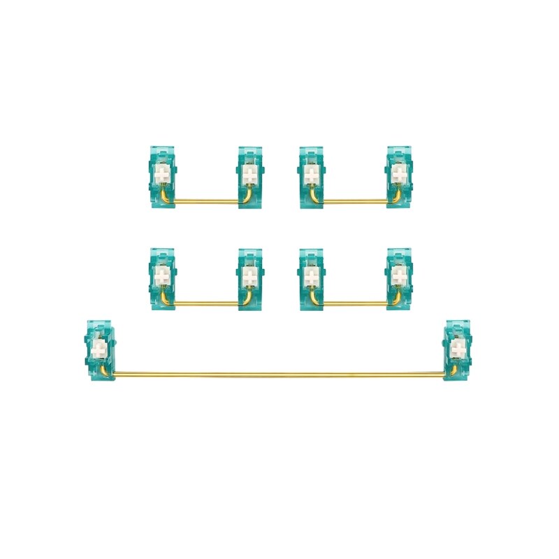 Mechanical Keyboard Modifier Plate Mount Screw-in Stabilizers Transparent Blue Steel Wire 6.25X Keycap Stabilizers: A