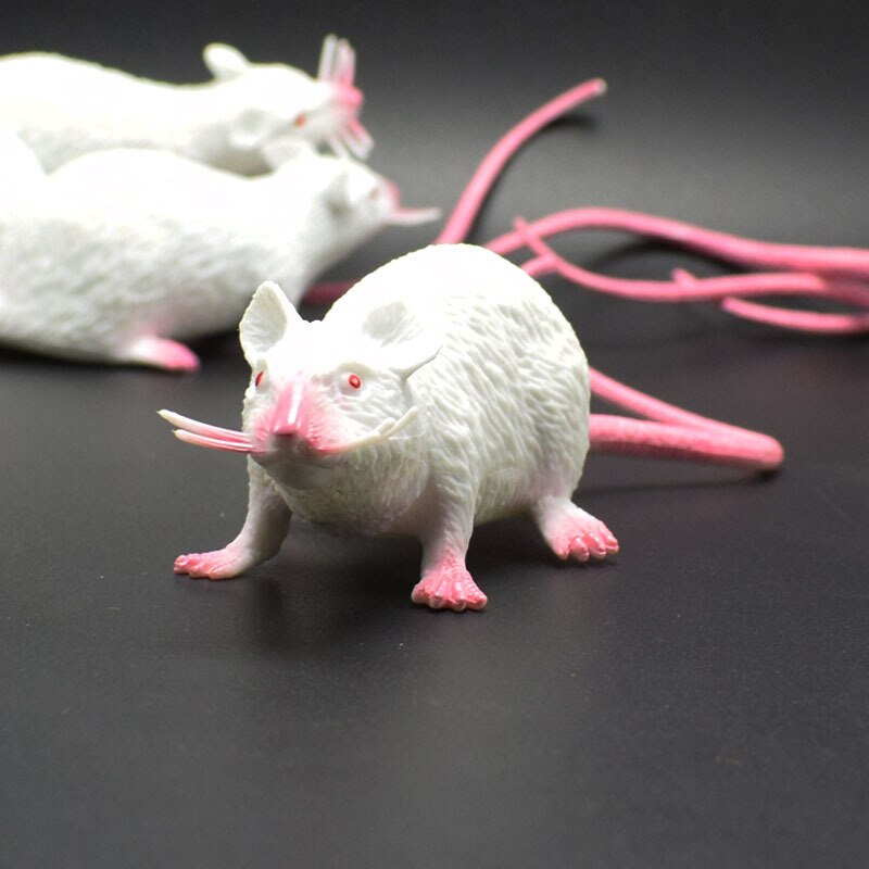 Mærkelig 22 cmpvc model lille mus hele legetøj sjov legetøj produkter til udenrigshandel: Mellemhvid mus