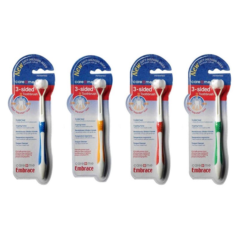 Ultrafine Soft Children Baby Toothbrush 3 Sided Toothbrush For Girls Boys Health Teeth 4 colors