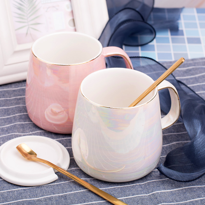 Ceramic Mugs Coffee Cups Gold Inlay Coffe Mug With Handle Tea Cup Milk Mug Heat Insulation Home Office Espresso Cups