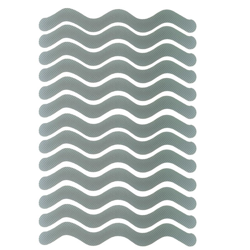 24Pcs/Set S Wave-shaped Anti Slip Strips Transparent Shower Stickers Bath Safety Strips Non Slip for Bathtub Shower Stairs Floor: Dark Gray