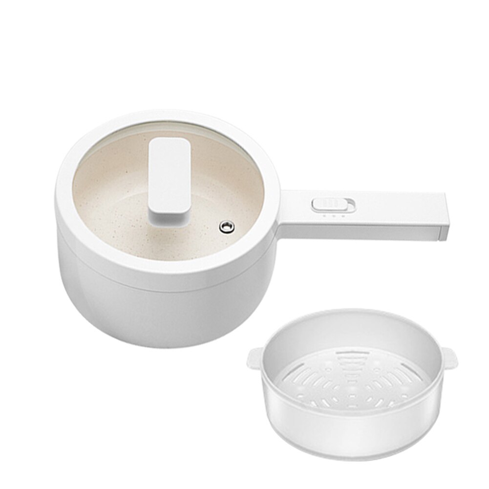 1.5L Electric Cooking Pot Home Dormitory Electric Cooker Steamer Pot Small Electric Pot for Cooking Noodles In Nonstick: Double layer