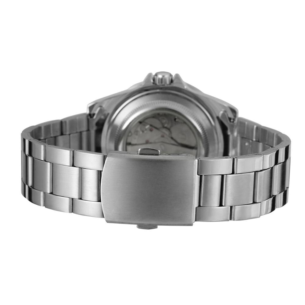 WINNAAR business mannen en vrouwen horloges met kalender stalen band horloges automatische mechanische horloges