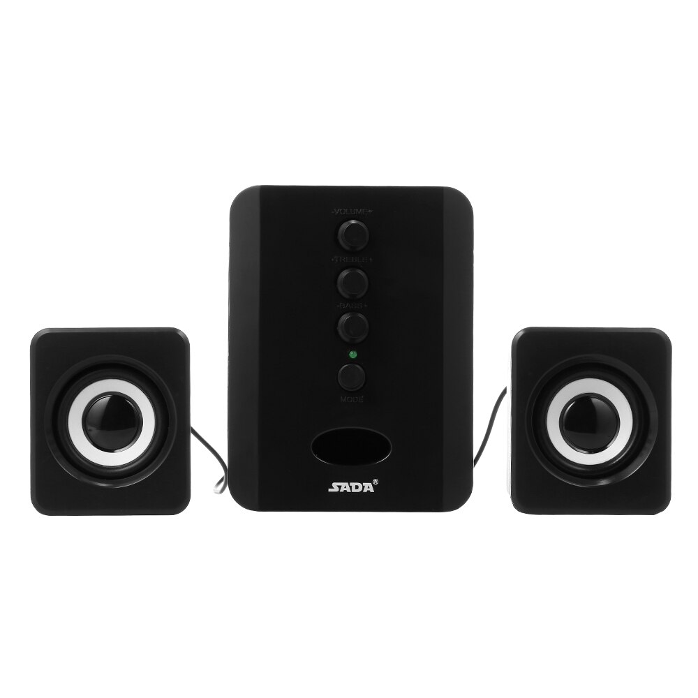 SADA D-202 USB Wired Speaker Bluetooth Set Computer Speakers Combination Speakers Stereo Bass Subwoofer Sound Box for Laptop PC