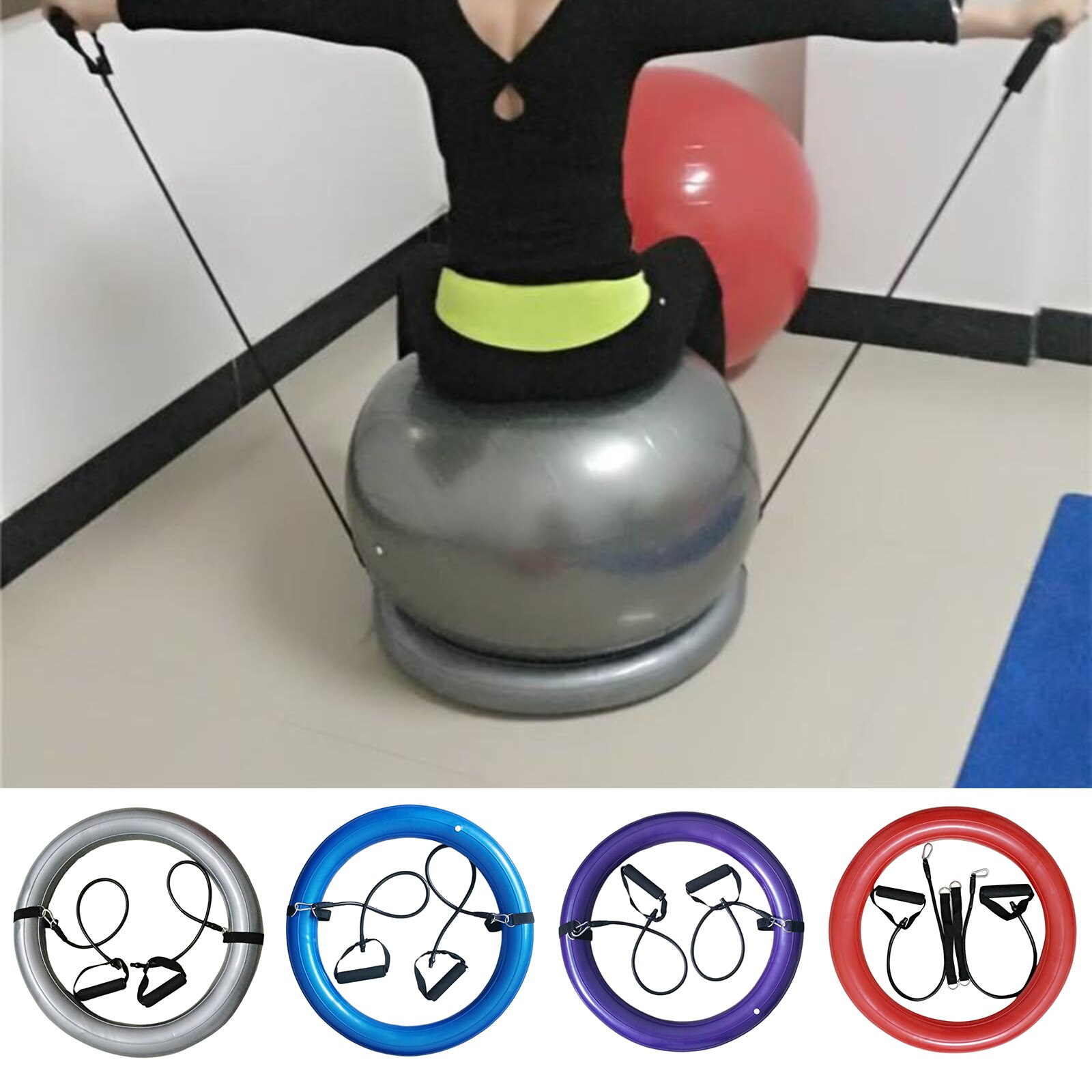 Opblaasbare Stabiliteit Ring Houder Base Voor Oefening Pilates Bal Stoel Zitten
