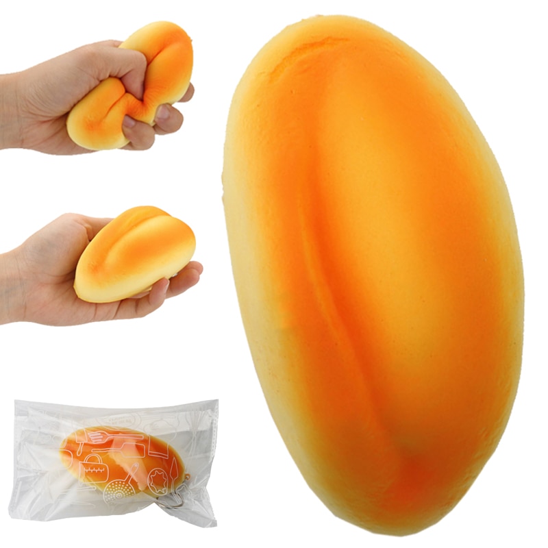 Squishy Brot quetschen Spielzeug Weiche Langsame Aufstieg Krapfen Kuchen Toast Laib Lebensmittel Keychain Anhänger freundlicher Spielzeug Brötchen Stangenbrot